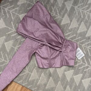 ASOS Luxe Structured One Shoulder Top In Pink Glitter